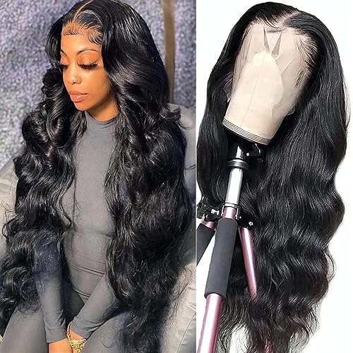 13x4 Body Wave Lace Front Wigs Human Hair Pre Plucked 200% Density HD Lace Frontal Wigs Human Hair 100% Real Human Hair Wigs No Synthetic Blend No