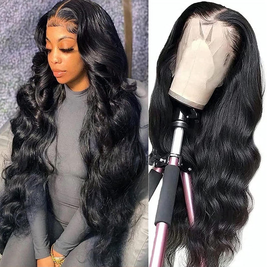 13x4 Body Wave Lace Front Wigs Human Hair Pre Plucked 200% Density HD Lace Frontal Wigs Human Hair 100% Real Human Hair Wigs No Synthetic Blend No