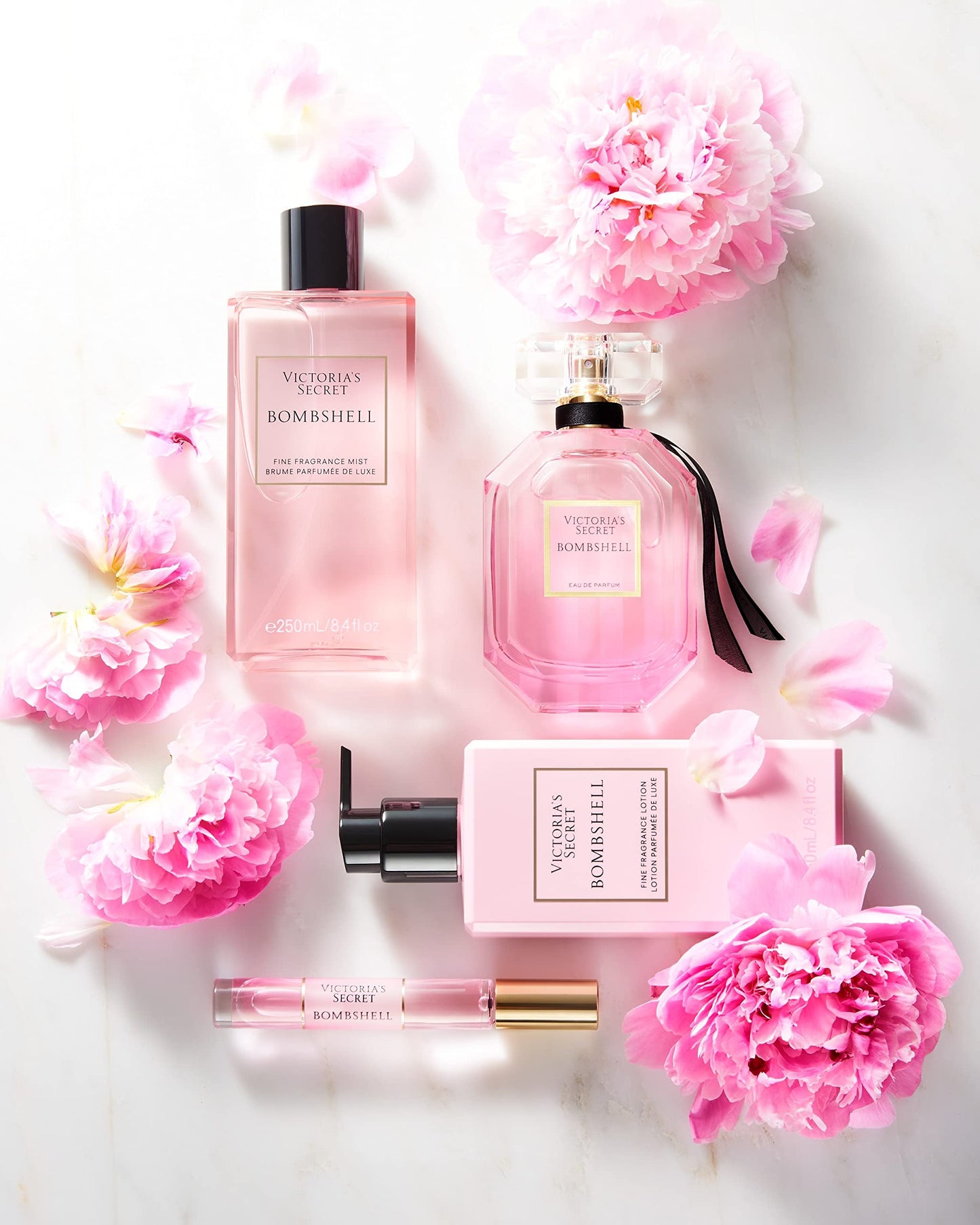 Victoria's Secret Bombshell Mini Fragrance Mist, Notes of Purple Passion Fruit, Shangri-La Peony & Vanilla Orchid, Travel Size Body Spray for Women