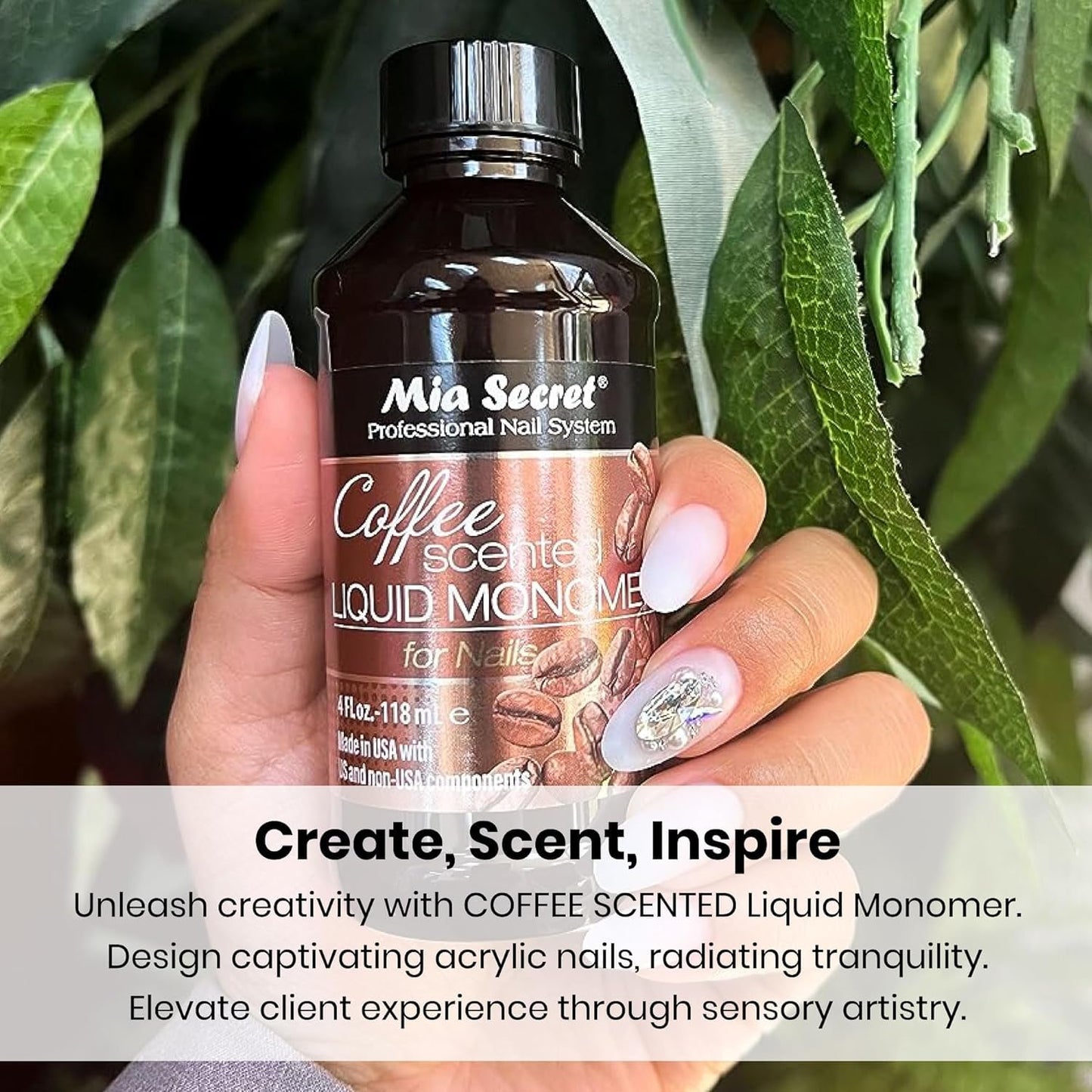 Mia Secret COFFEE SCENTED Liquid Monomer - Alternate Acrylic Nail Liquid for Acrylic Powder - EMA monomer - Scented Nail Monomer liquid - ema monomer Beauty & Personal Care Mia Secret