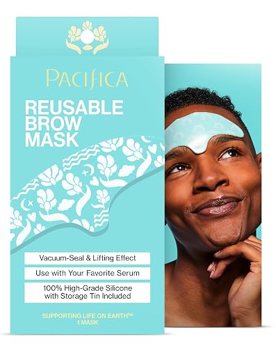 Pacifica Reusable Brow Mask - 100% Silicone Forehead Wrinkle Patch for Brow Lift, Reusable Anti-Wrinkle Pad Smooths Frown Lines, Vegan