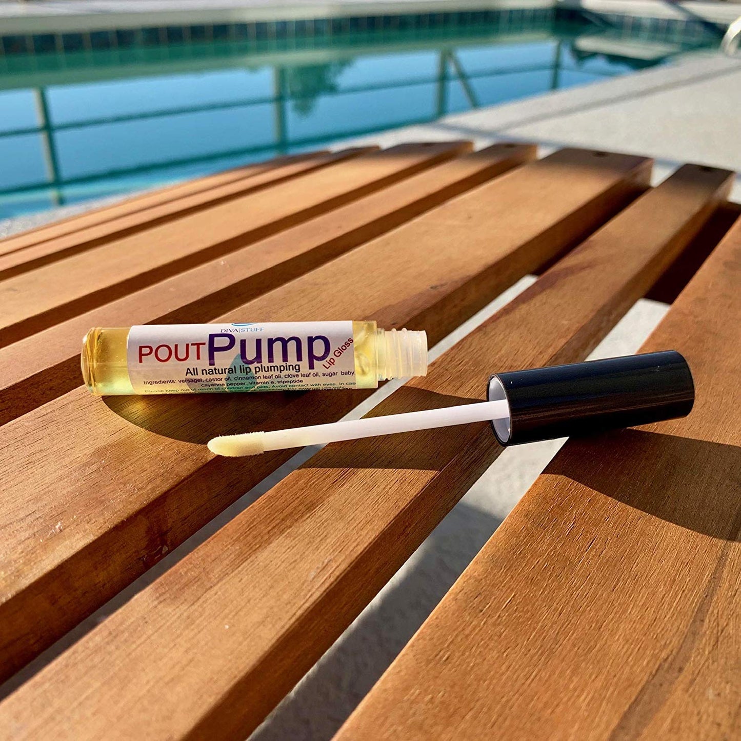 Diva Stuff Pout Pump, All Natural Lip Plumping & Conditioning Gloss