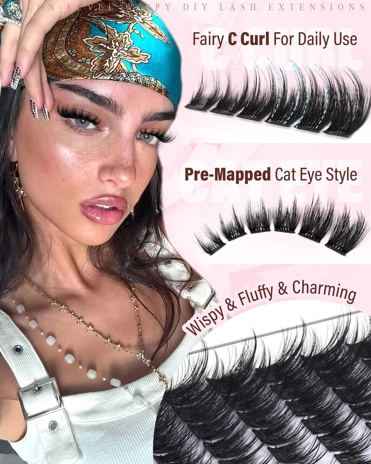 Cat Eye Lash Clusters With Spikes Manga Eyelash Clusters Wispy Cluster Eyelash Extensions C-Curly Left&Right Lash Clusters Anime Individual Lashes Beauty and Personal Care Zegaine