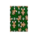 3D Rose TWL_219036_1 Cheerful Christmas Gingerbread Men & Snowflakes Towel, 15" x 22"