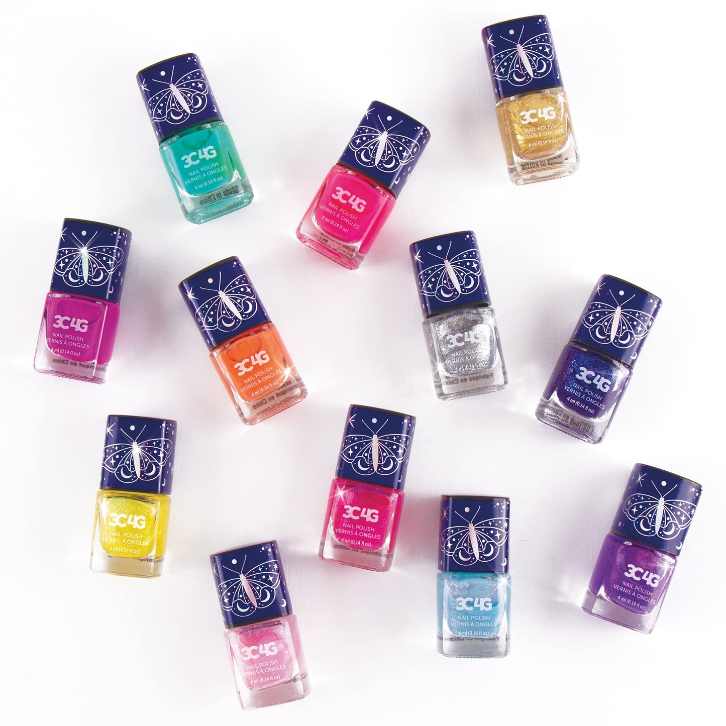 Celestial 12-Pack Nail Polish Tower for Girls & Teens - 12 Vibrant, Non-Toxic Colors - Safe & Fun Nail Polish Set for Kids Ages 8+ Perfect