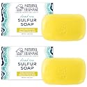 Natural Elephant Dead Sea Sulfur Soap 4.4 oz with Dead Sea Salt, Aloe Vera, Sulphur Face and Body Cleanser Bar for All Skin Types (2 Pack (2 4.4 Ounce