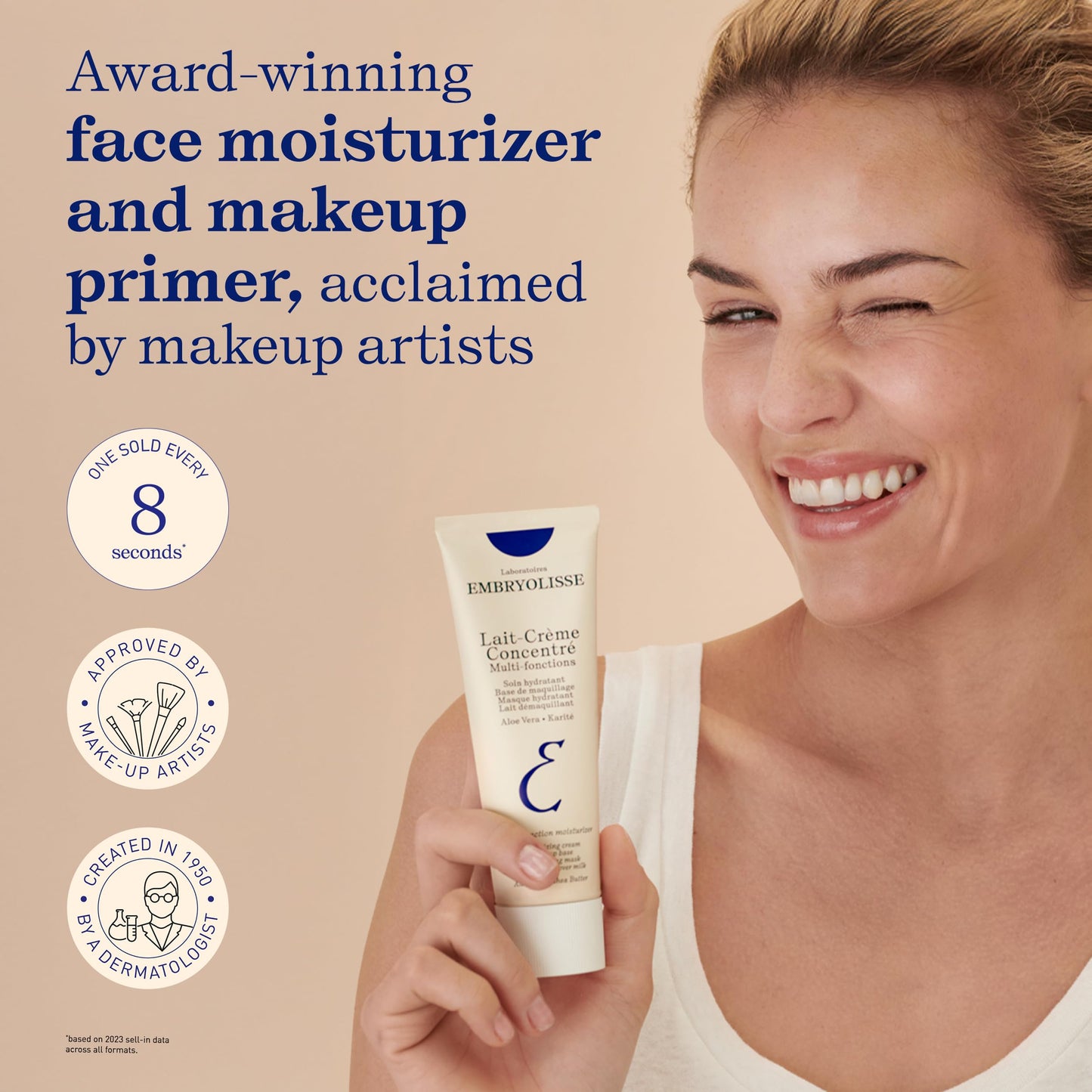 Embryolisse Lait-Crème Concentré Face Moisturizer and Makeup Primer, French Face Cream With Shea Butter & Aloe Vera, 2.54 Fl Oz Beauty and Personal Care Embryolisse