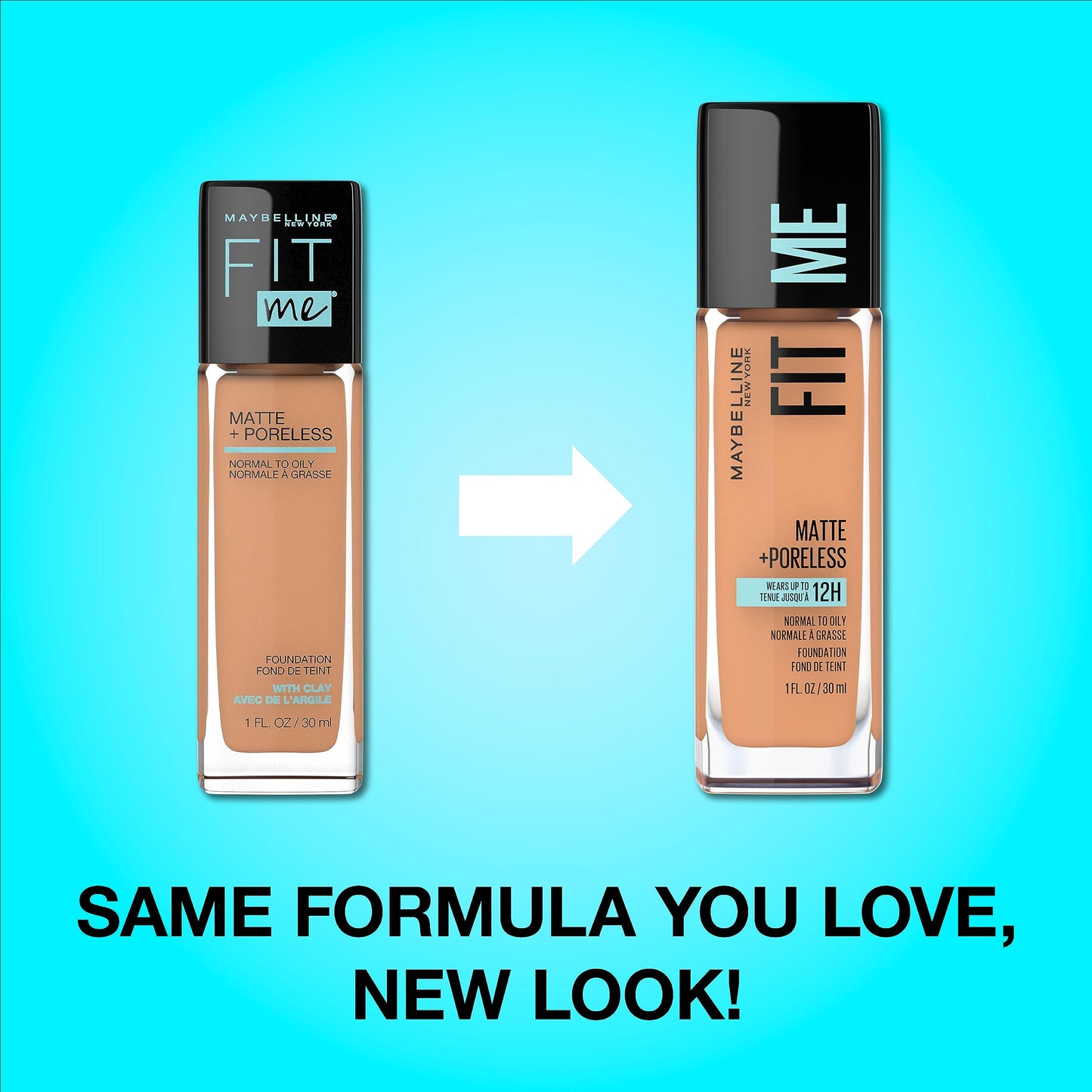 Maybelline New York Fit Me Matte Plus Poreless Foundation, Deep Bronze, 1 Fluid Ounce