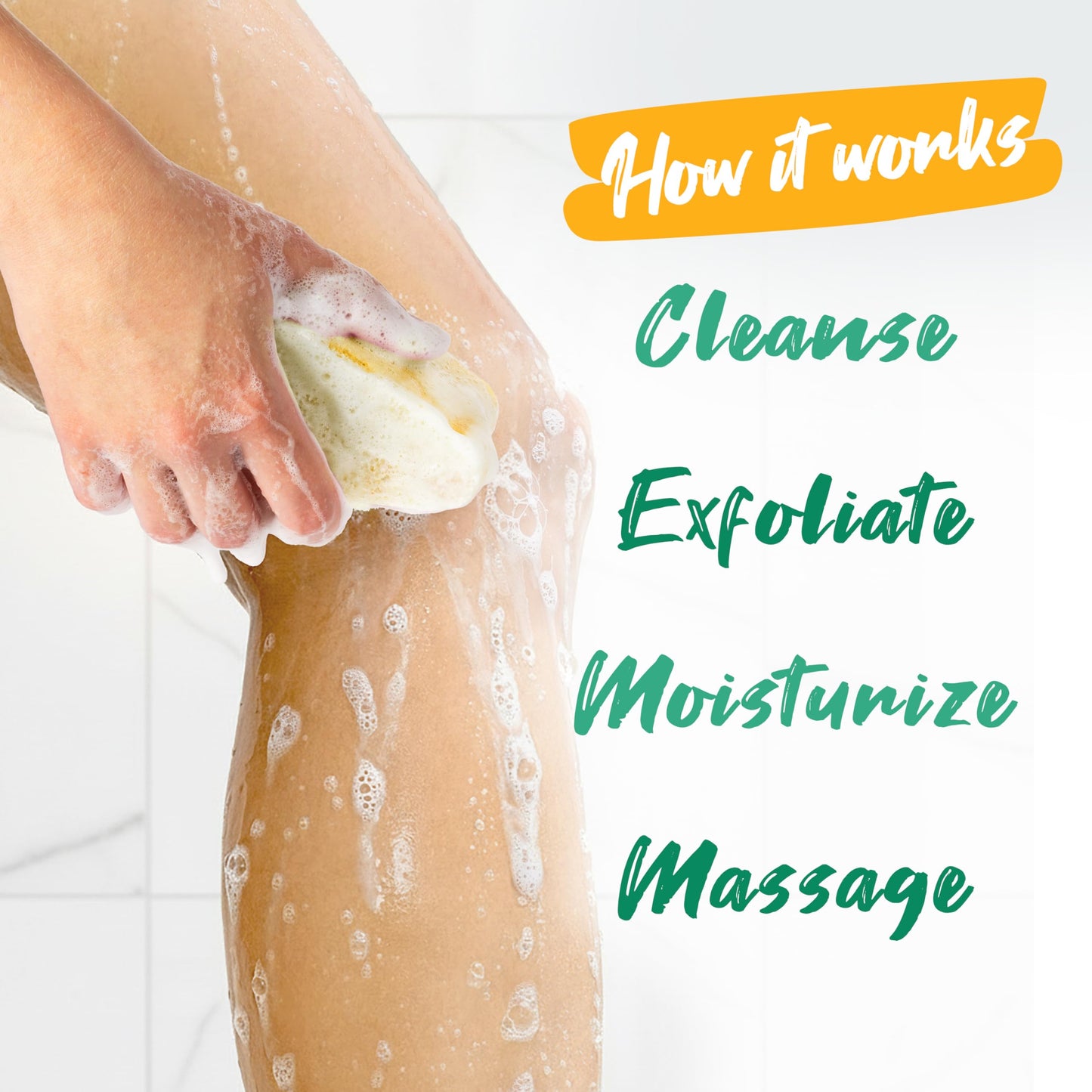 Spongeables Anti Cellulite Body Wash in a 20+ Wash Sponge, Citrus, 1 Count Beauty and Personal Care Spongeables