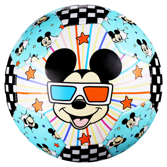 Disney Mickey Mouse Kids Soccer Ball Size 3, Officially Licensed Futbol for Boys and Girls Soccer Players, Multi