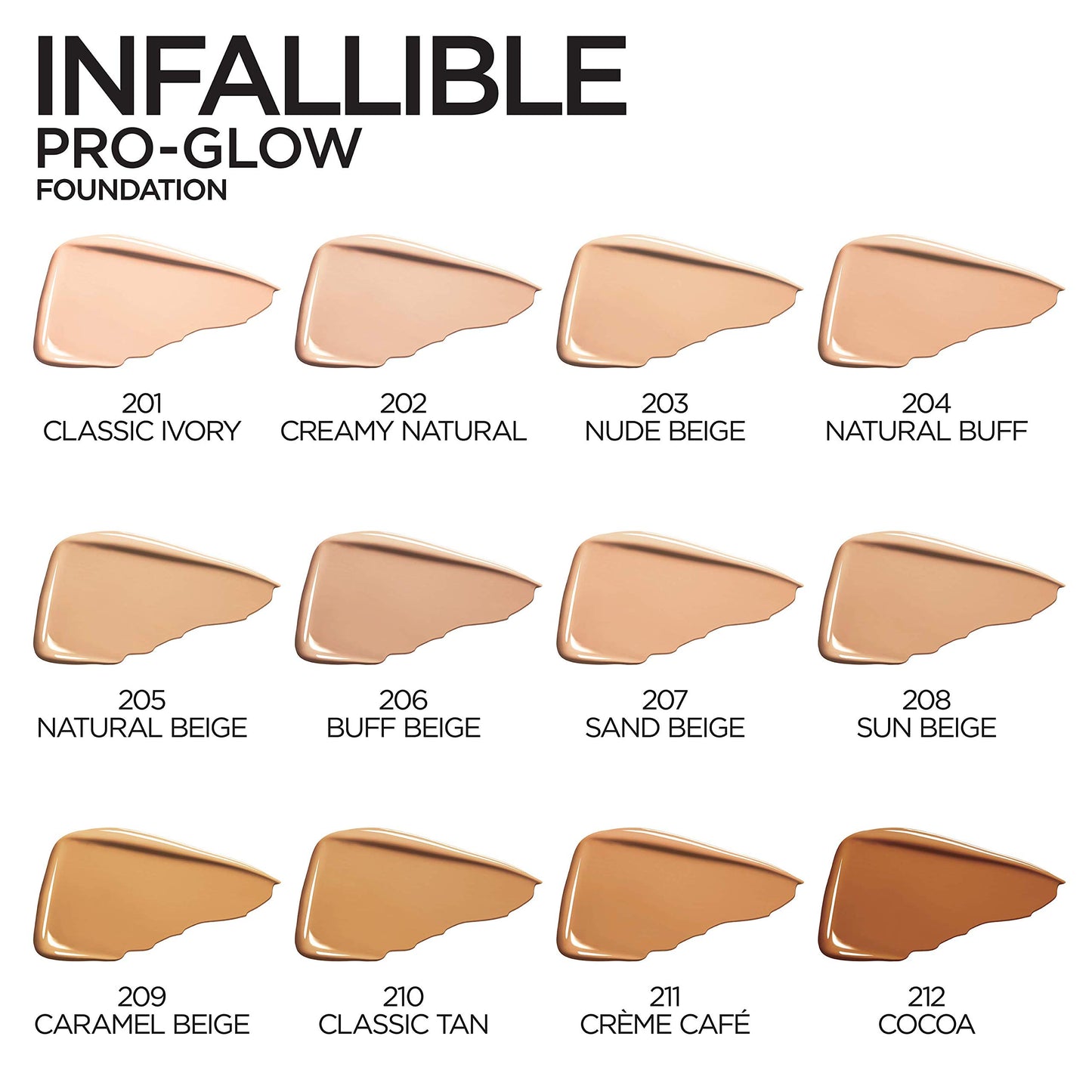 L'Oreal Paris Makeup Infallible Up to 24HR Pro-Glow Foundation, Buff Beige, 1 fl oz.