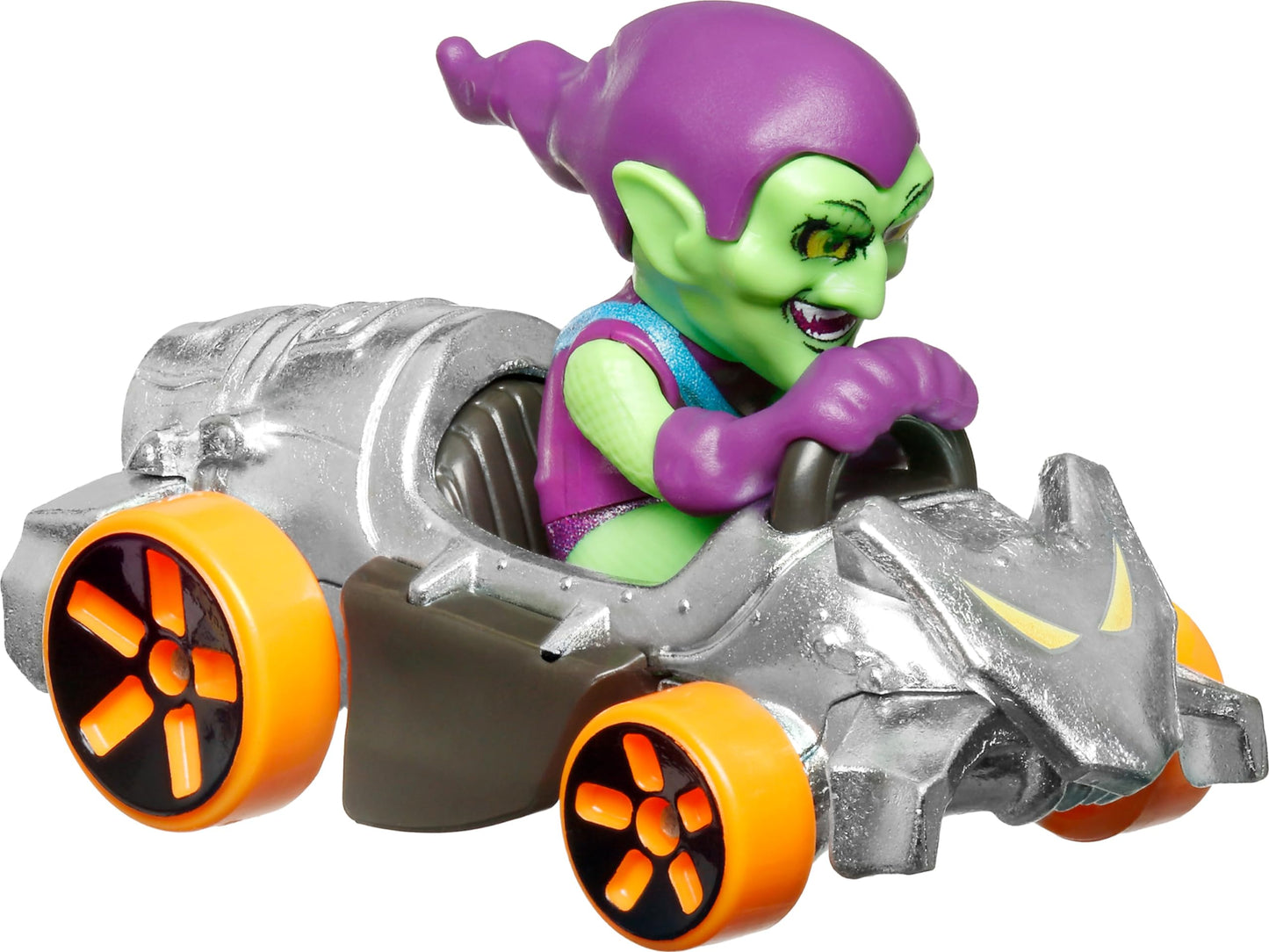 Hot Wheels RacerVerse Toy Cars 2-Pack, Set of 2 Die-Cast Vehicles with Character Driver, Optimized for Track Performance : Spider Man & Green Goblin