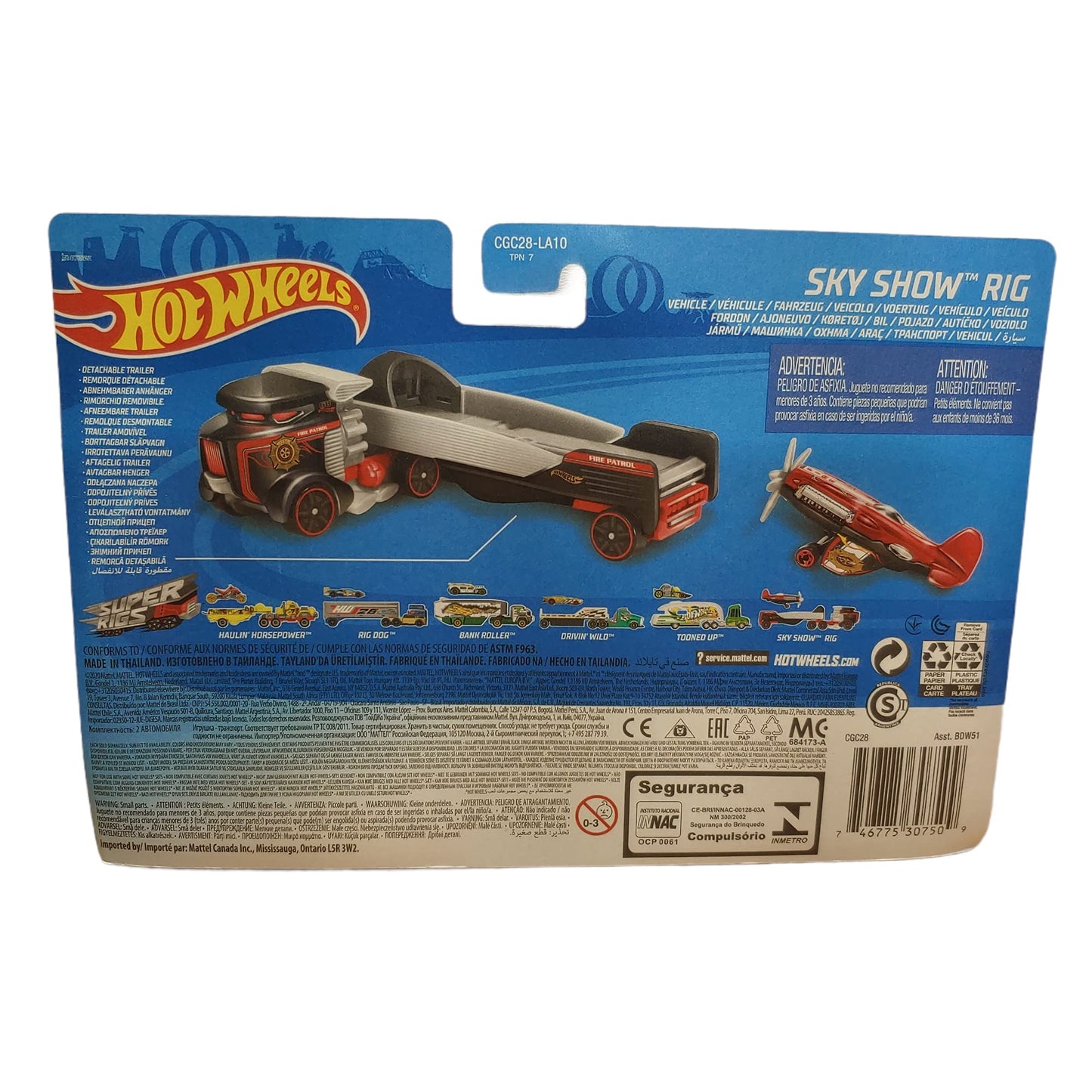 DieCast Hotwheels Super Rigs [Sky Show Rig] Detachable Trailer with Airplane Included