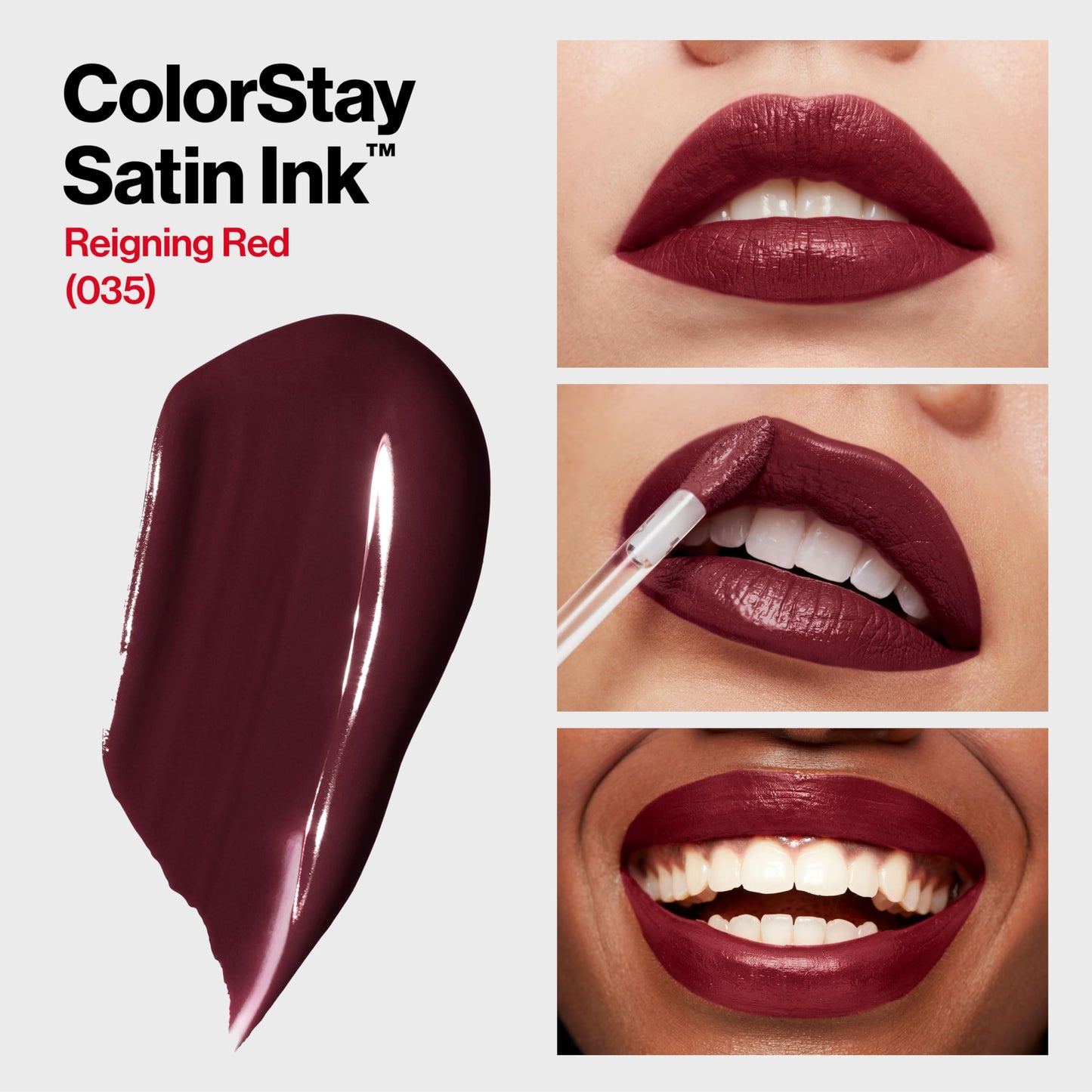 REVLON ColorStay Satin Ink Crown Jewels Liquid Lipstick, Longlasting & Waterproof Lipcolor, Moisturizing Creamy Formula Infused with Black Currant