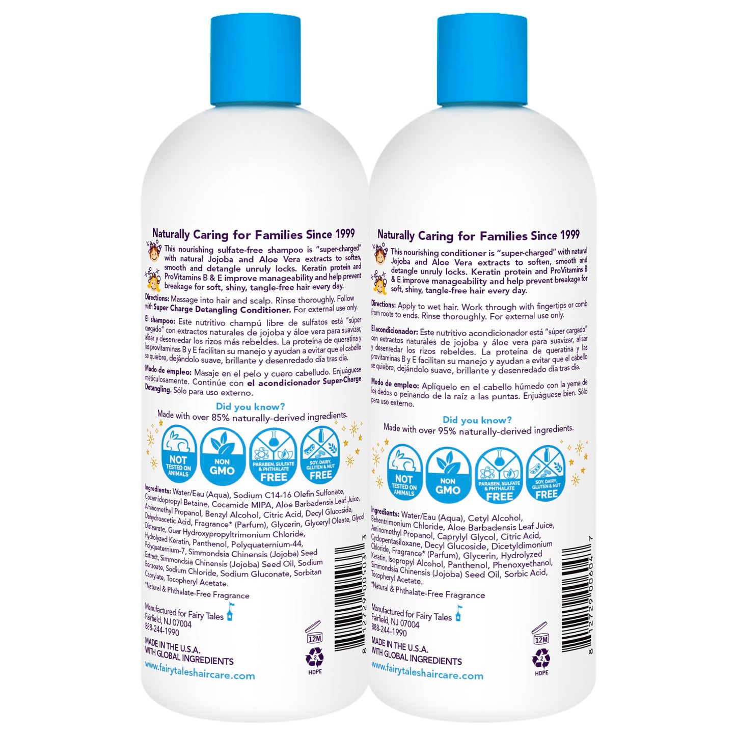 Fairy Tales Tangle Tamer Detangling Shampoo and Conditioner for Kids - Ultra Moisturizing and Anti Frizz Protection - Paraben Free, Sulfate Free - 32