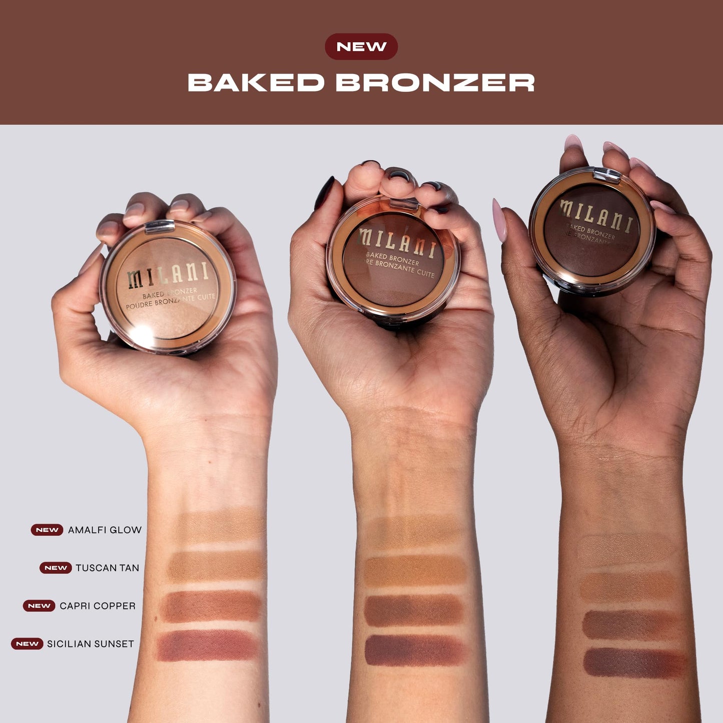 Milani Baked Bronzer - Long-Lasting Powder for Natural Sun-Kissed Glow- Lightweight, Buildable & Streak-Free Makeup with Radiant Finish- Talc-Free