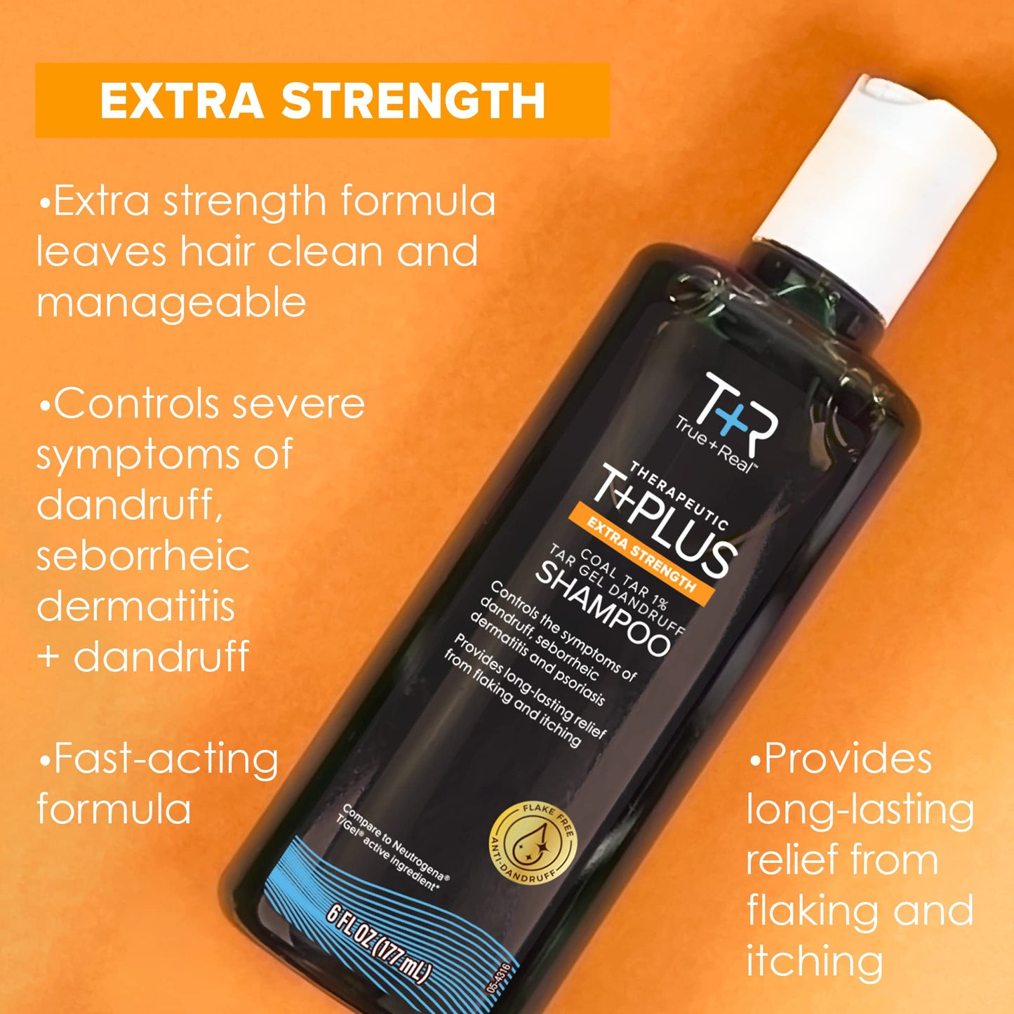 True+Real Coal Tar Therapeutic Tar Gel Anti-Dandruff Shampoo 1% Coal Tar, 6 Ounce Beauty and Personal Care True+Real