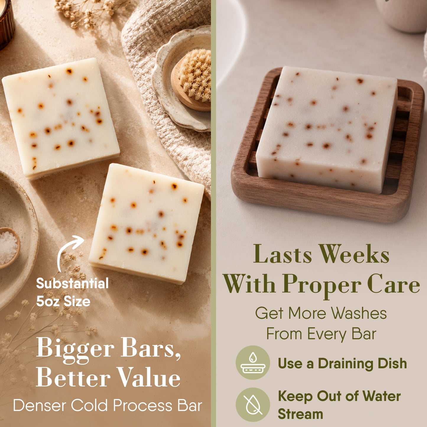360Feel Patchouli Soap - Made in the USA - Castile Handmade, All Natural, Cold Processed - Infused with Patchouli for Relaxation and Gentle Cleanse Beauty & Personal Care 360Feel