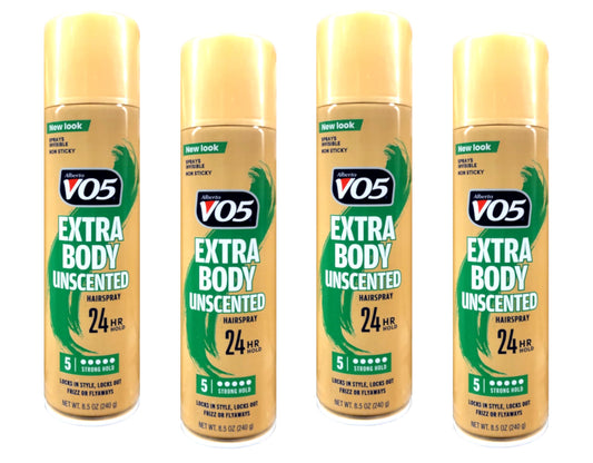 VO5 Crystal Clear Hairspray, Unscented 8.5 oz (Pack of 4)