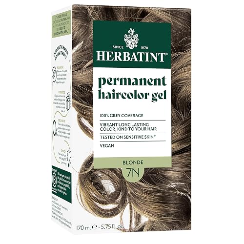 Herbatint 7N Blonde Permanent Hair Dye For Women - For Up To 100% Gray Coverage of Resistant Gray Hair - Ammonia-Free, Alcohol-Free & Vegan - Salon
