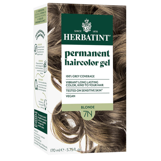 Herbatint 7N Blonde Permanent Hair Dye For Women - For Up To 100% Gray Coverage of Resistant Gray Hair - Ammonia-Free, Alcohol-Free & Vegan - Salon Beauty & Personal Care Herbatint