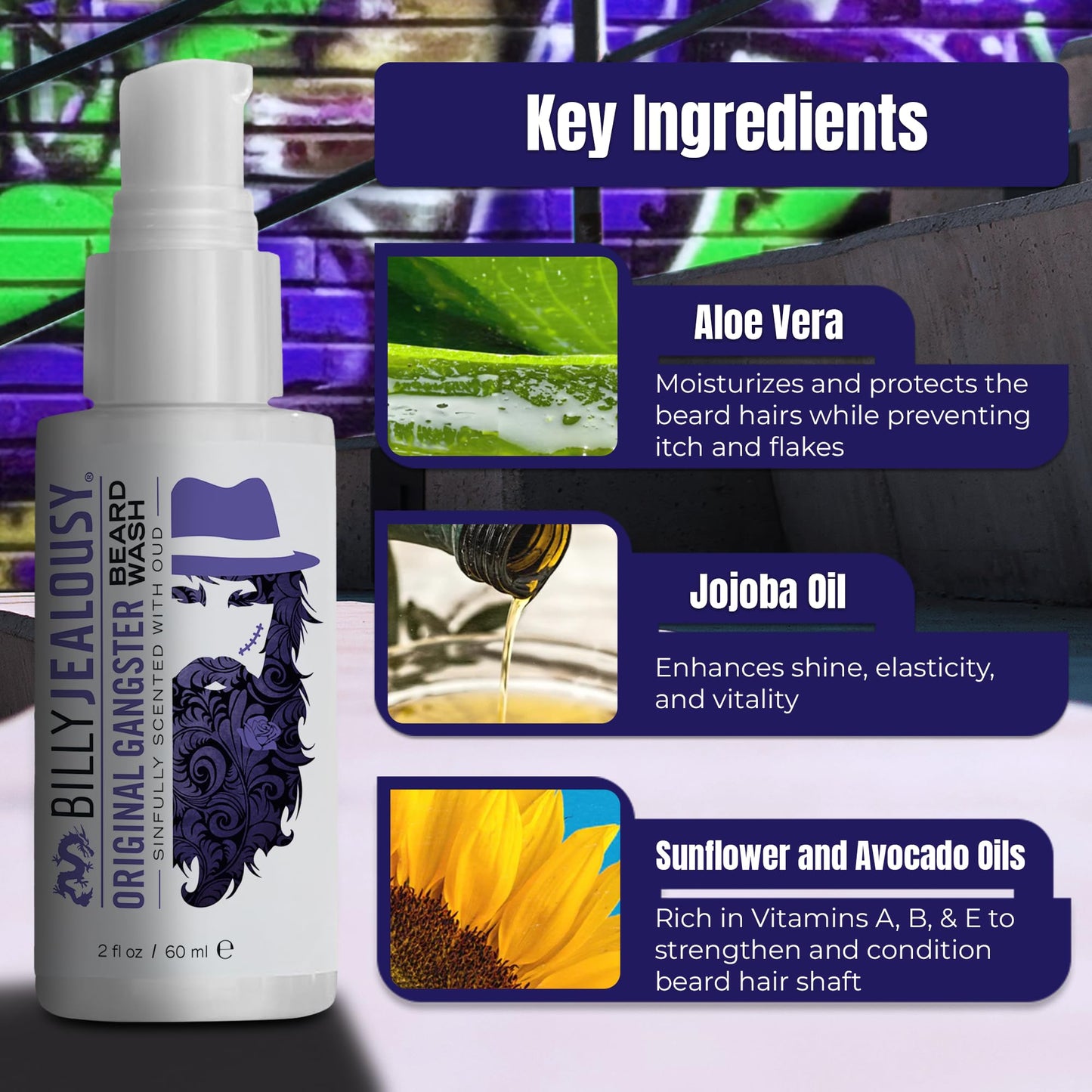 Billy Jealousy Beard Oil for Men, Weightless, Low Shine, and Hydrating Beard Moisturizer for Softer Hair, Helps Prevent Itching and Flakes, Original