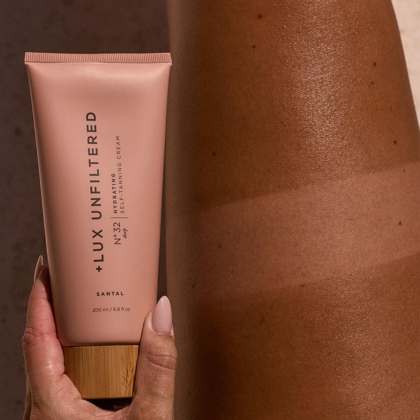 + Lux Unfiltered N°32 Deep Gradual Self Tanner, Hydrating Self Tanning Lotion with Shea Butter & Squalane - Non-Sticky, No Transfer, Natural-Looking