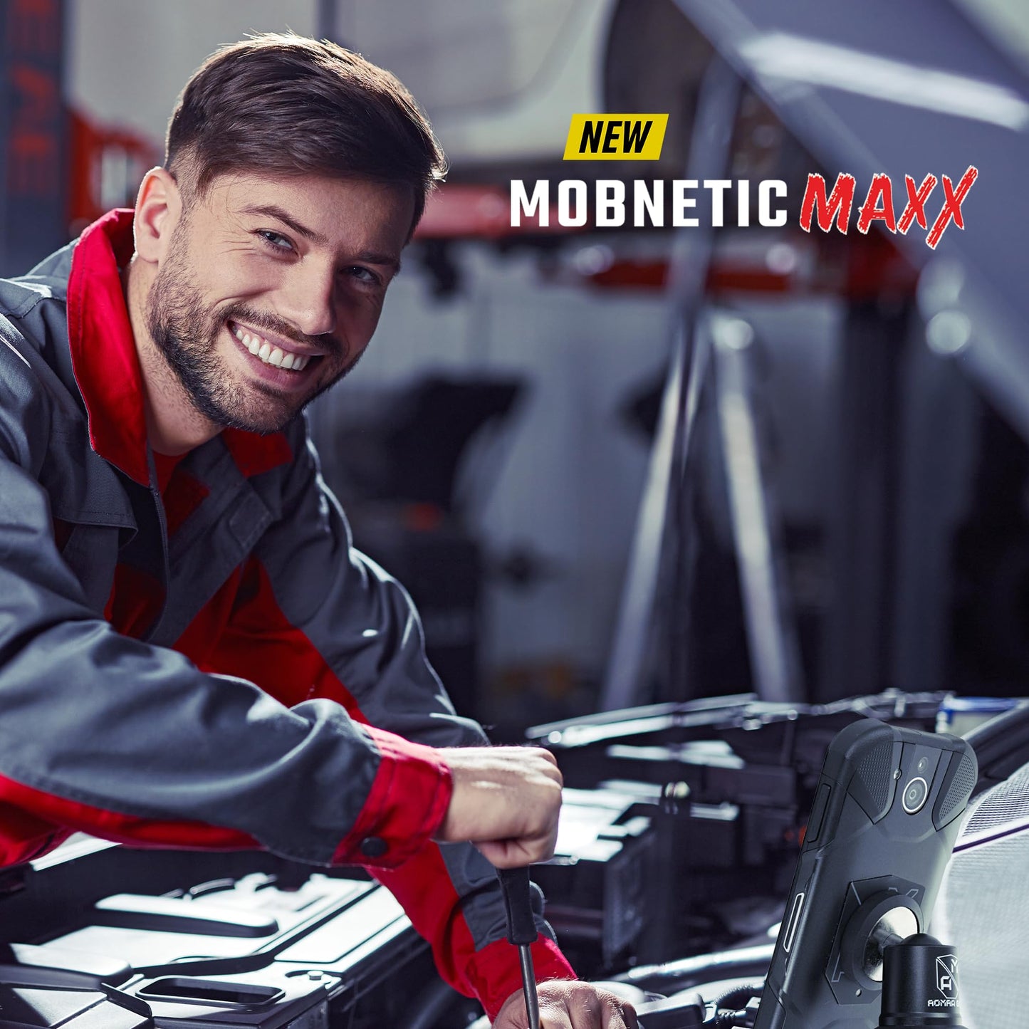 Mob Armor MobNetic Maxx - Magnetic Phone Holder for Car, USA Assembled Car Phone Mount, Supports iPhone & Android, Christmas, White Elephant for Men…