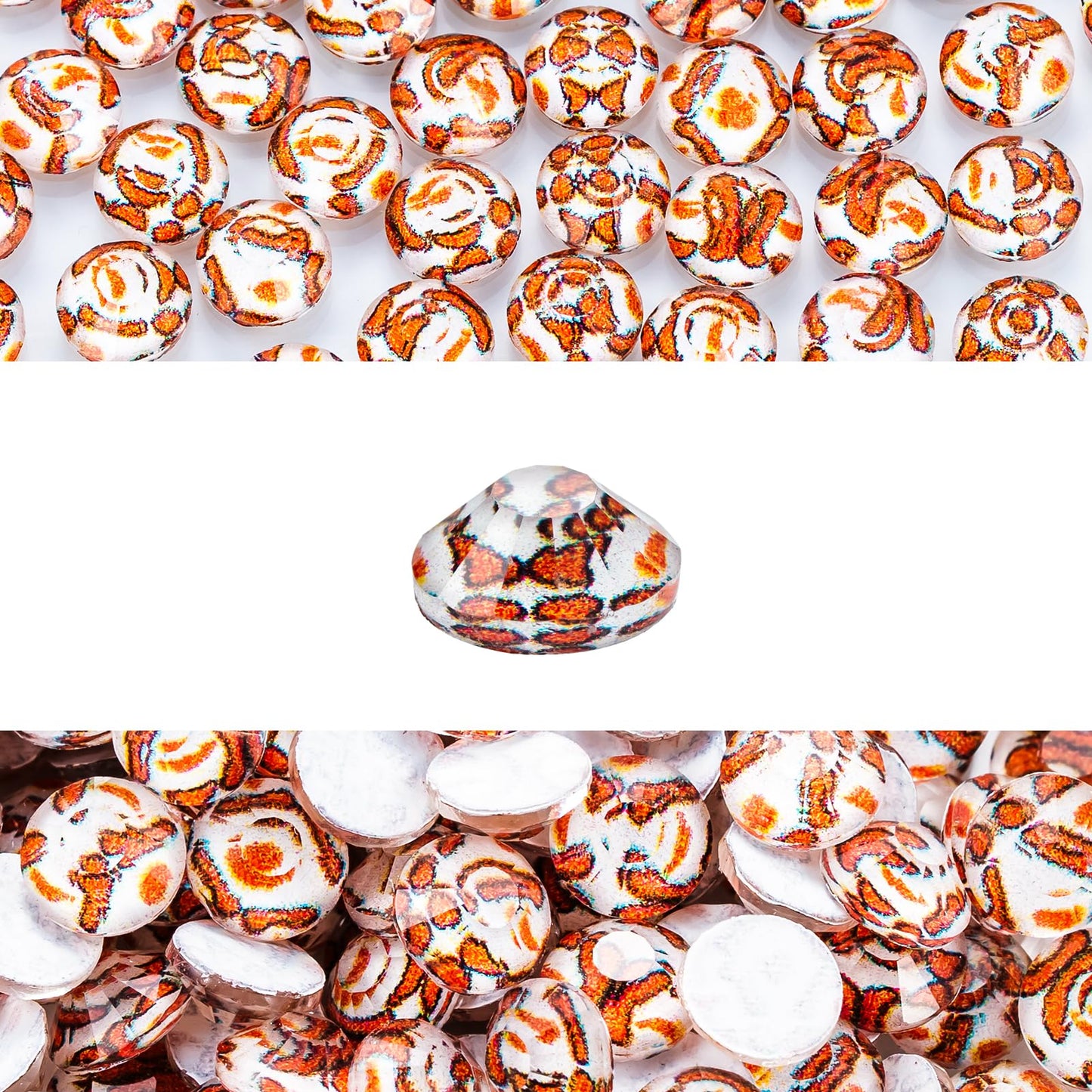 Novani 3000 Pieces Rhinestones Flat Back Crystal Leopard Round Glass Gems for Nail Art DIY Crafts,SS20,4.6-4.8mm Beauty and Personal Care novani Default Title