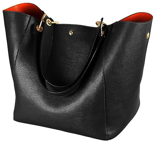 sqlp Large Work Tote Bag for Women Designer Purses and Handbags Big Bucket bags Ladies Travel Crossbody Purse Black