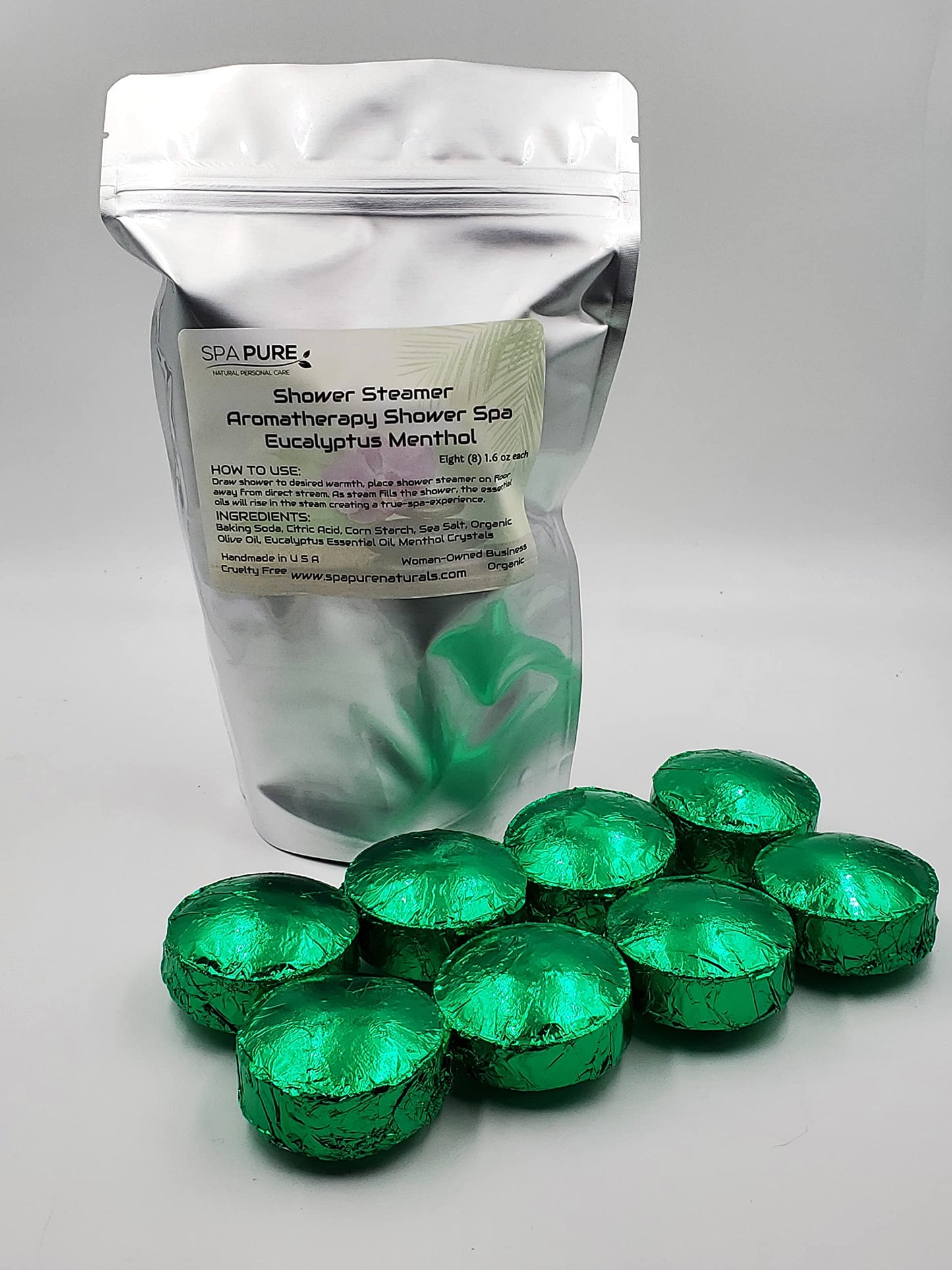 Spa Pure Menthol Aromatherapy Shower: Steamers Tablets Bombs With 100% Natural/Organic Essential Oils - Transform Your Shower - Transform Your Mood…