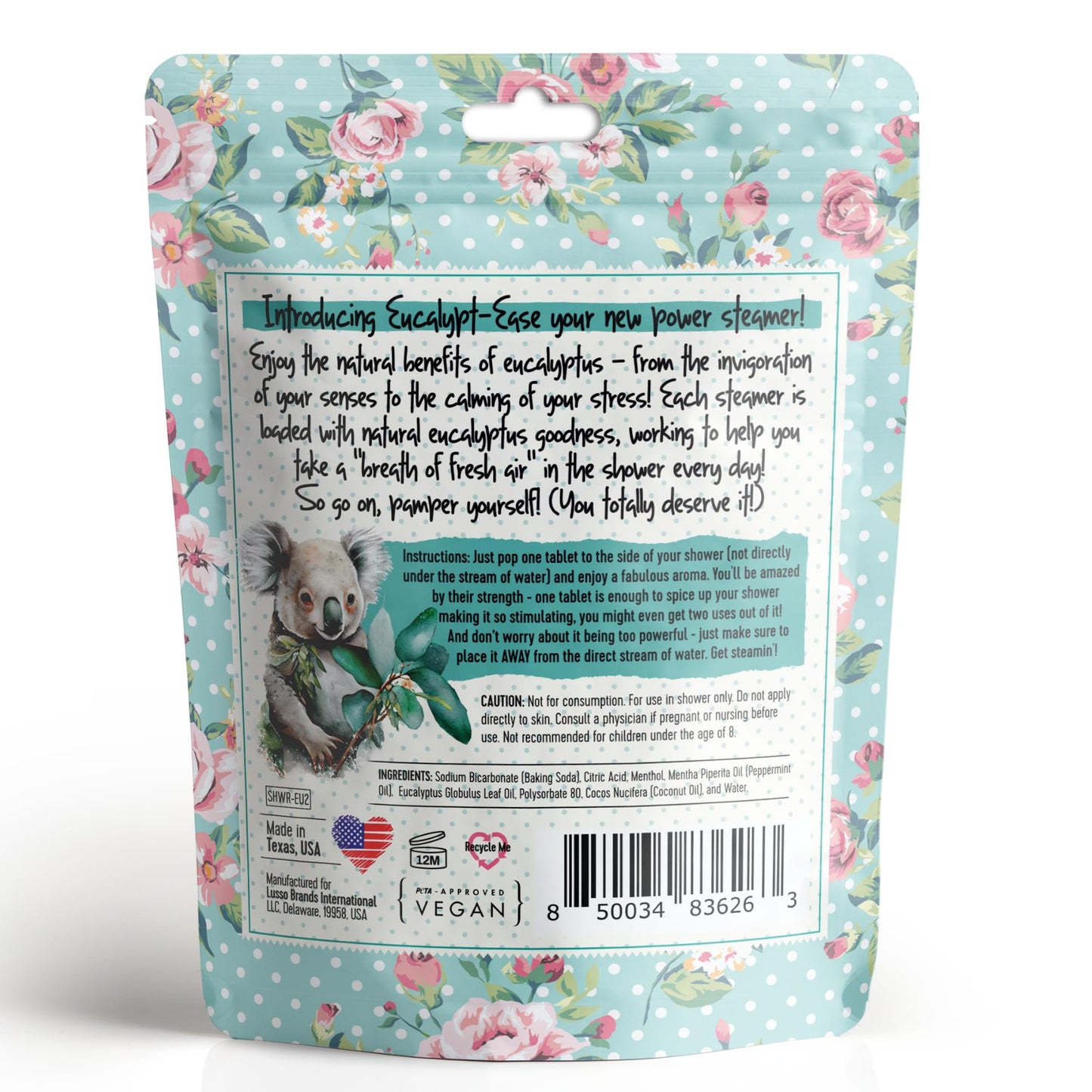 Bella & Bear Shower Steamers Eucalyptus Shower Bombs Aromatherapy, Shower Tablets - Eucalypt-Ease Shower Steamers with Essential Oils - Home…