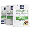 Kiss My Face Strengthen 2-in-1 Shampoo and Conditioner Bar, With Monoi Oil and Shea Butter, Fortifies and Hydrates, For Dry and Damaged Hair, Cruelty