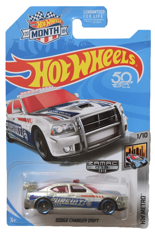Hot Wheels Metro 1/10, zamac Dodge Charger Drift (2018 Month Card)