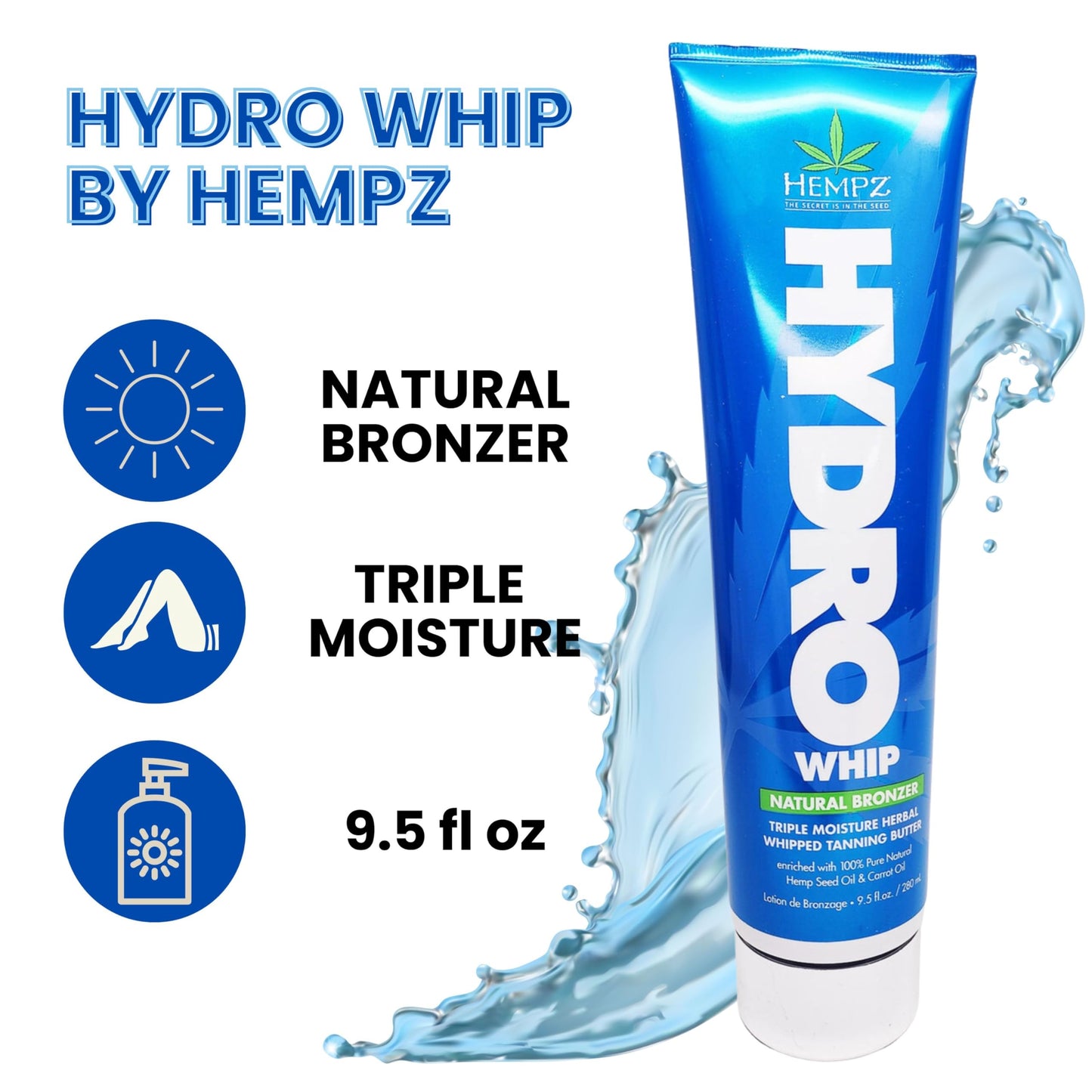 Hempz Hydro Whip Bronzing Butter Triple Moisture Herbal Whipped Natural Bronzing Butter 9oz