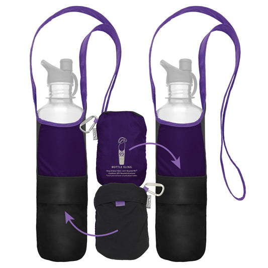ChicoBag rePETe Water Bottle Sling w/Strap, Carabiner Clip, Built-In Pouch, & Convenient Pockets | Eco-Conscious | Perfect for Walks, Hikes, Outdoor
