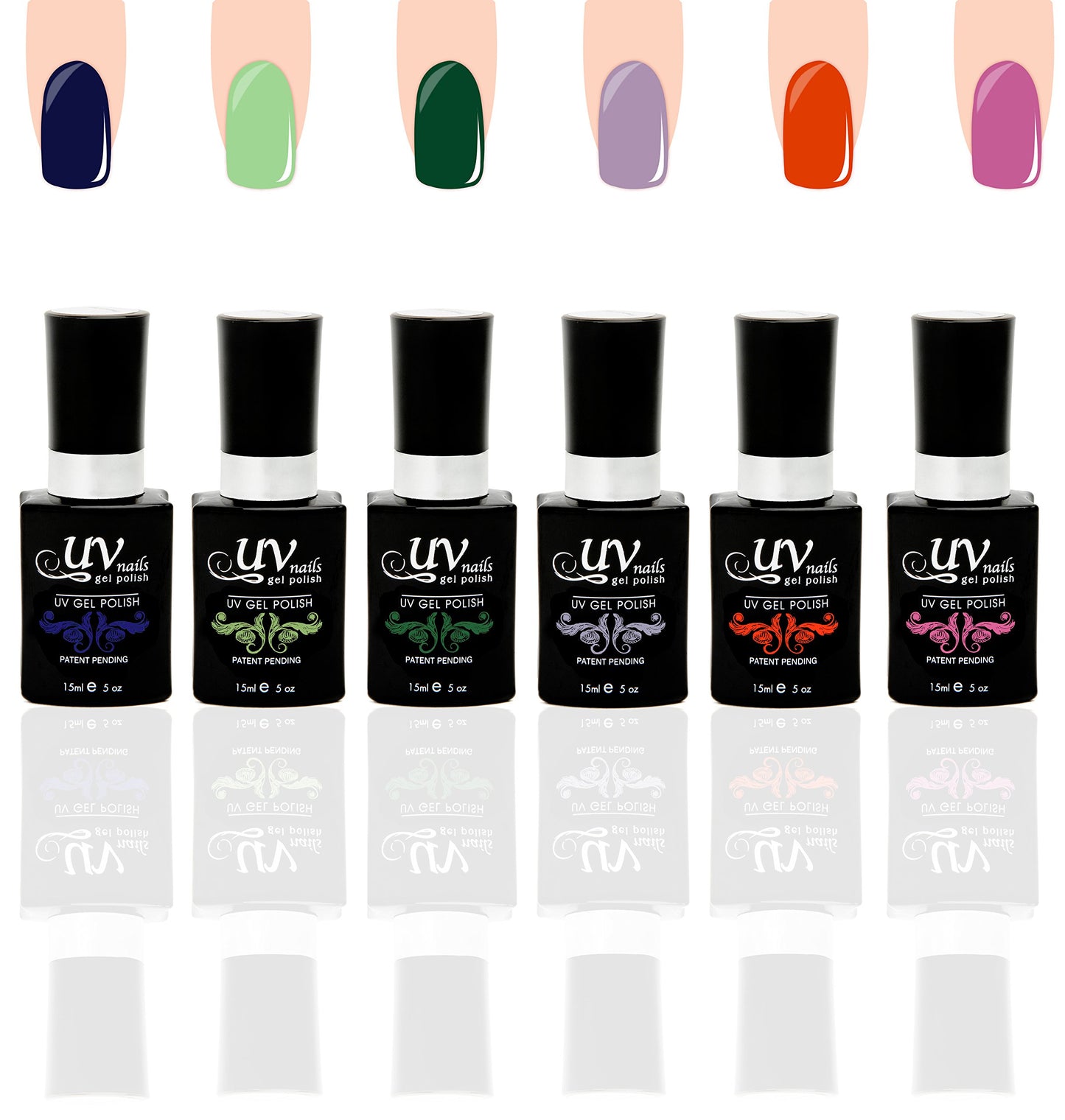 UV-NAILS Gel nail polish cure with UV or LED nail lamp gel polish for nails Set of 6 (MELBOURNE) Beauty & Personal Care UV-NAILS