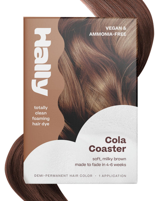 Hally Hair Color Cloud - Demi-Permanent Hair Color Foam in Cola | Lasts Up to 25 Washes | Ammonia-Free | No Bleach | 4 fl oz Beauty & Personal Care Hally Hair