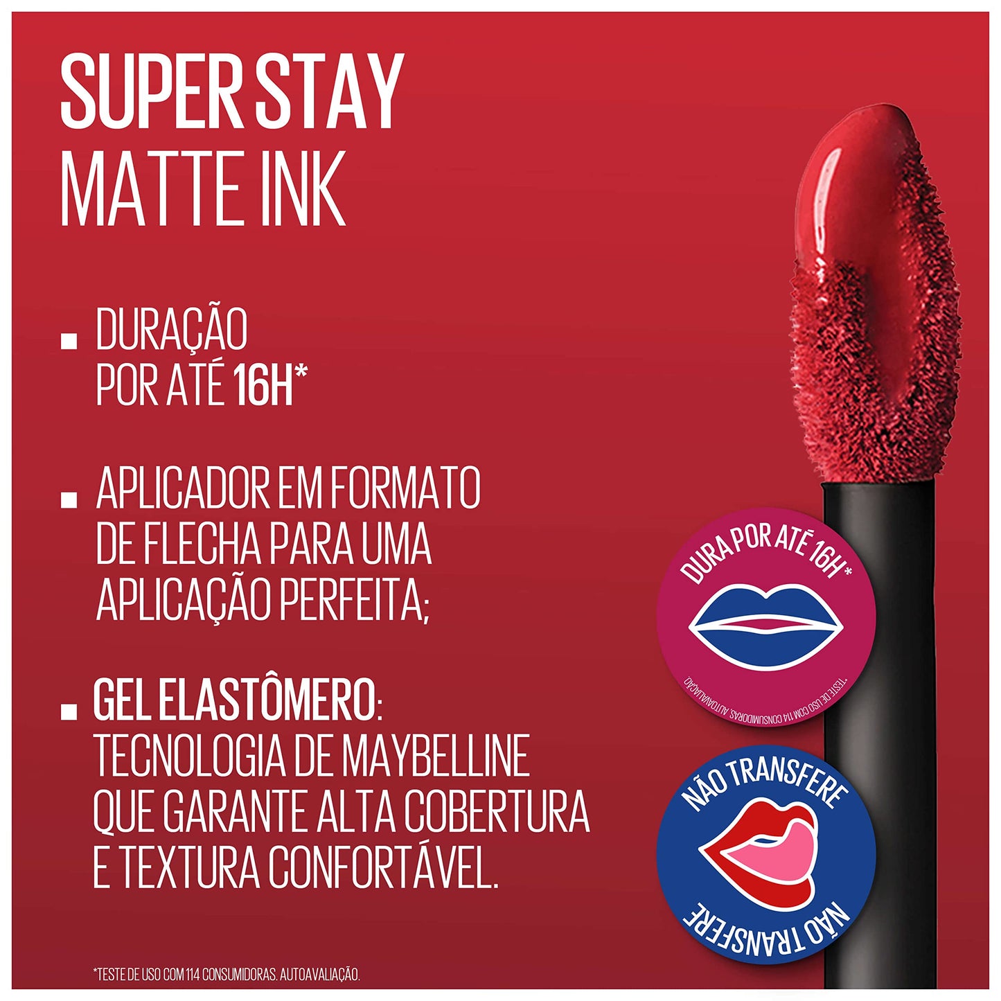 Maybelline Super Stay Matte Ink Liquid Lipstick Makeup, Long Lasting High Impact Color, Up to 16H Wear, Founder, Cranberry Red, 1 Count, Packaging May