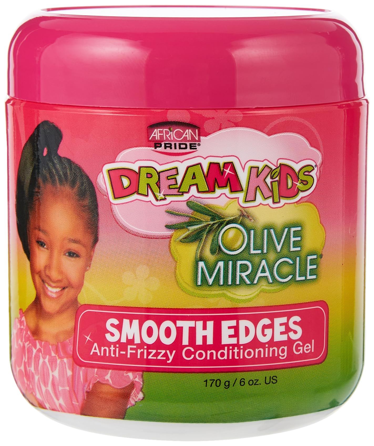 African Pride Dream Kids Olive Miracle Smooth Edges Gel 6oz (2 Pack)