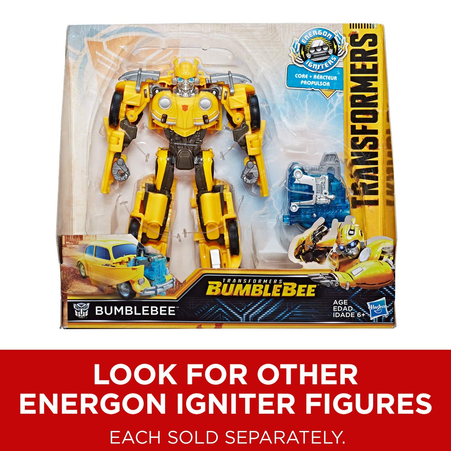Transformers: Bumblebee Movie Toys, Energon Igniters Nitro Bumblebee Action Figure - Included Core Powers Driving Action - Toys for Kids 6 & Up, 7"