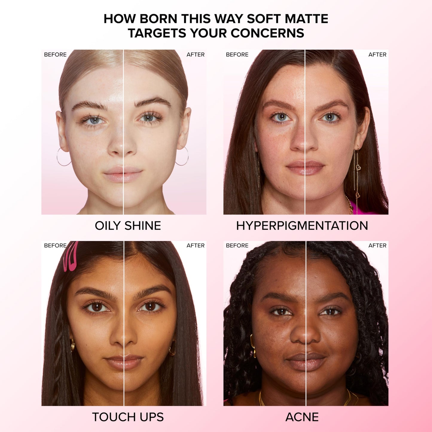 Too Faced Born This Way Soft Matte Foundation | Hydrating, Blurring, Waterproof, All-Day Oil Control Foundation that Helps Smooth Skin’s Appearance, 1 Fl Oz, Nude