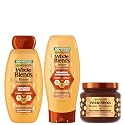 Garnier Whole Blends Honey Treasures Repairing Shampoo, Conditioner + Hair Mask Set for Dry, Damaged Hair (3 Items), 1 Kit (Packaging May Vary)