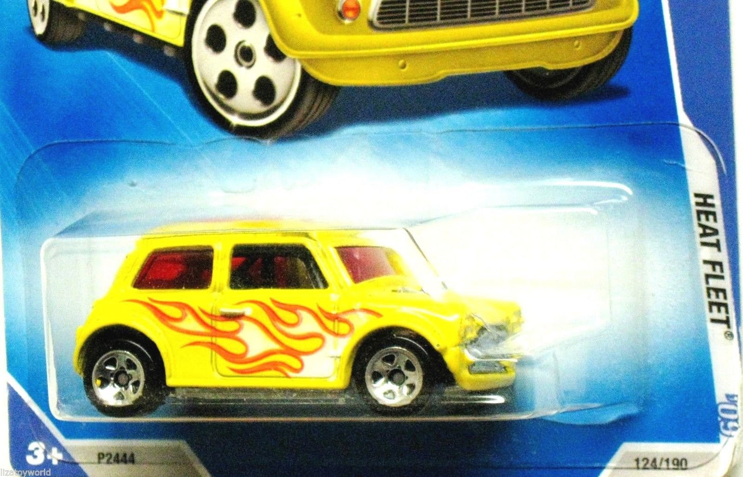 Hot Wheels 2009 Morris Mini Heat Fleet 124/190 YELLOW 1:64 Scale