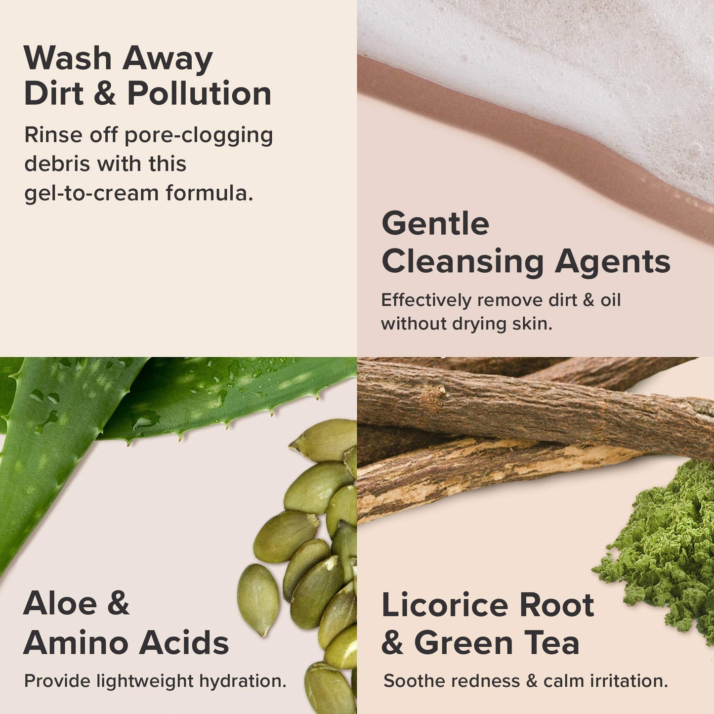 Paula's Choice-DEFENSE Hydrating Gel-to-Cream Facial Cleanser with Green Tea, Licorice, Aloe & Soy, Anti-Pollution and Free Radical Damage Protection