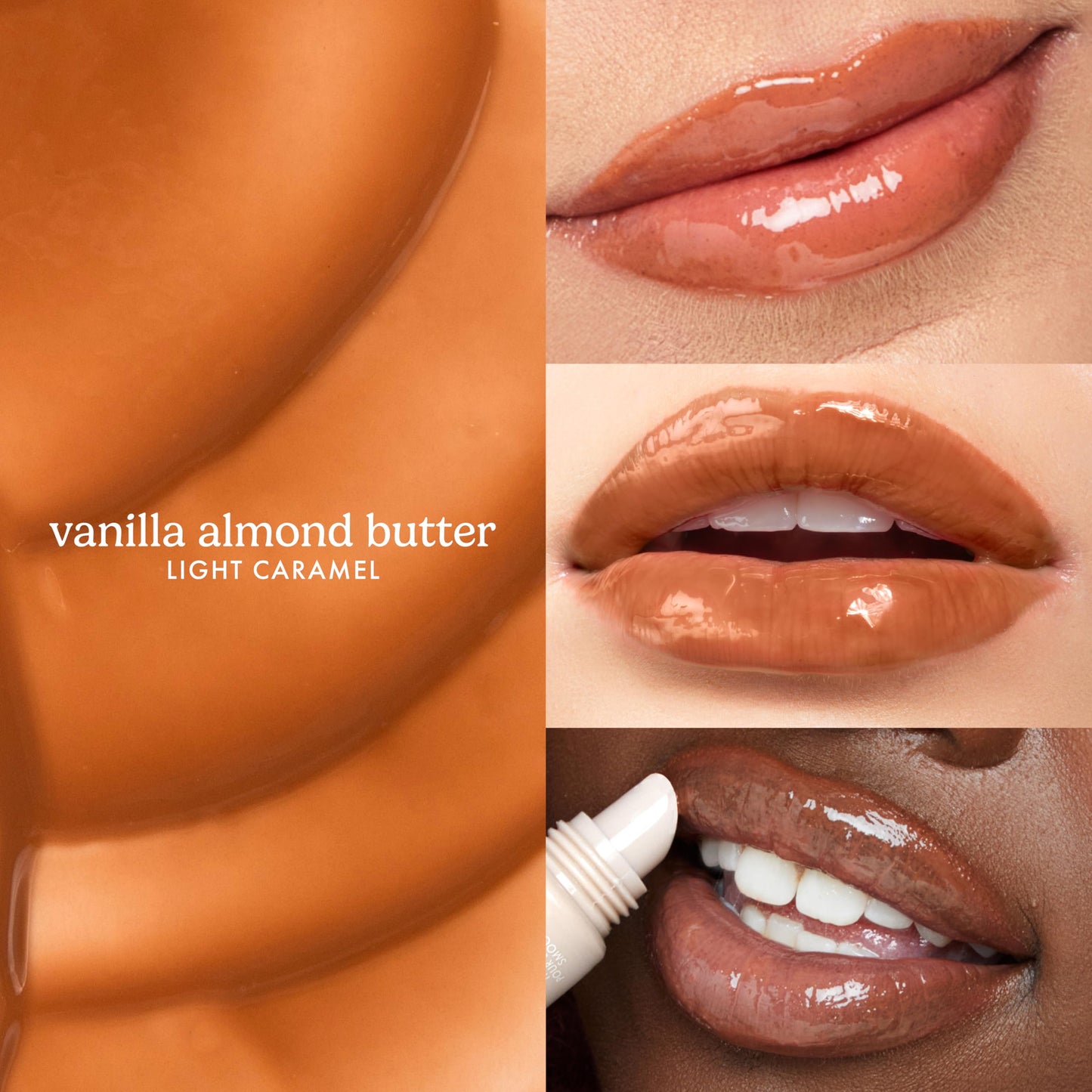 ESW Beauty Vanilla Almond Butter Lip Treatment - Light Caramel Brown Tint with Shea Butter, Vitamin E, Vanilla & Almond for Enhanced Protection & Skin