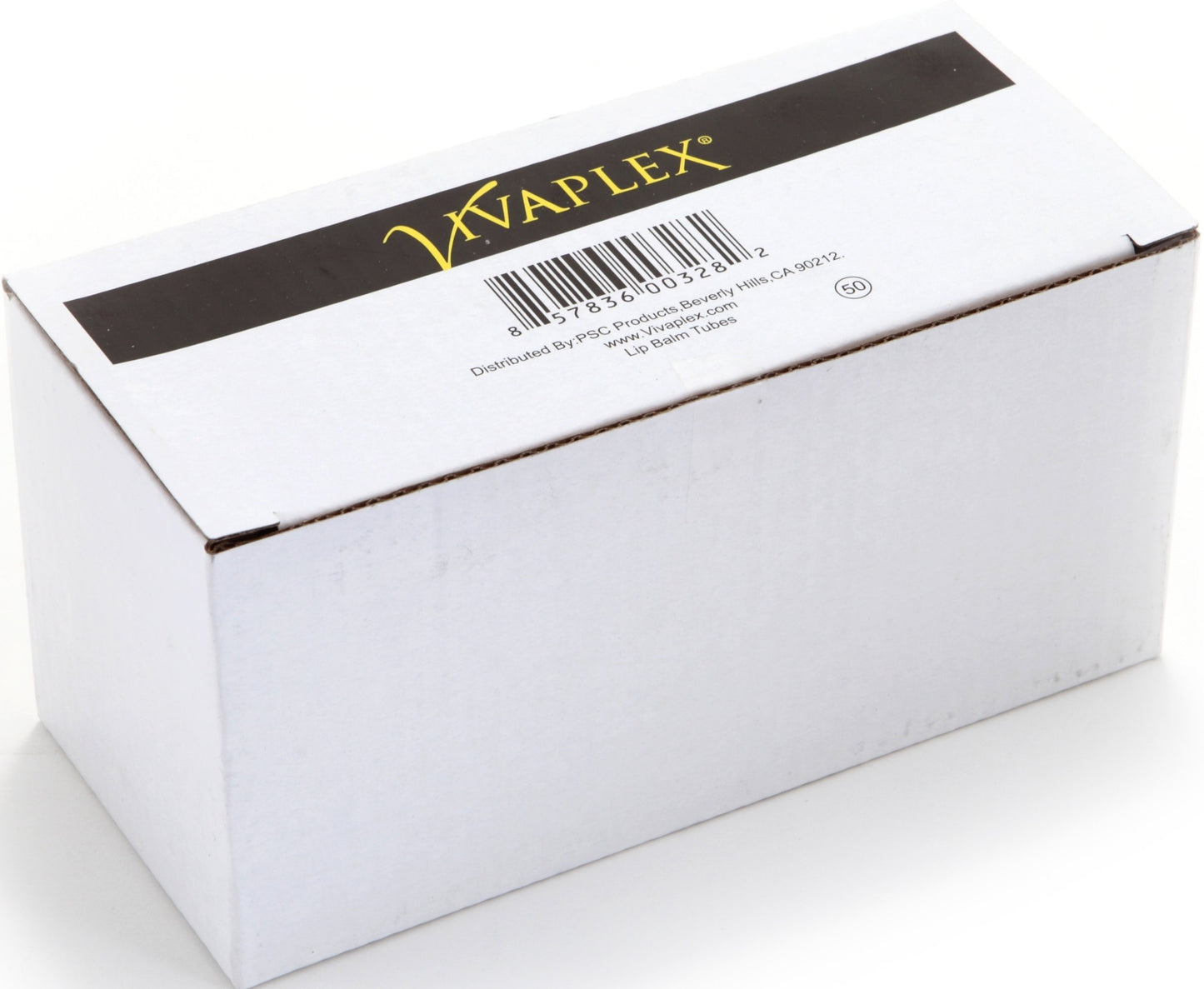 Vivaplex 50, Clear, Empty, 5.5 ml Lip Balm Tubes with White Caps