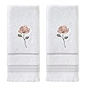 SKL HOME by Saturday Knight Ltd. - U1108010830203 Misty Floral 2-Piece Hand Towel Set, White