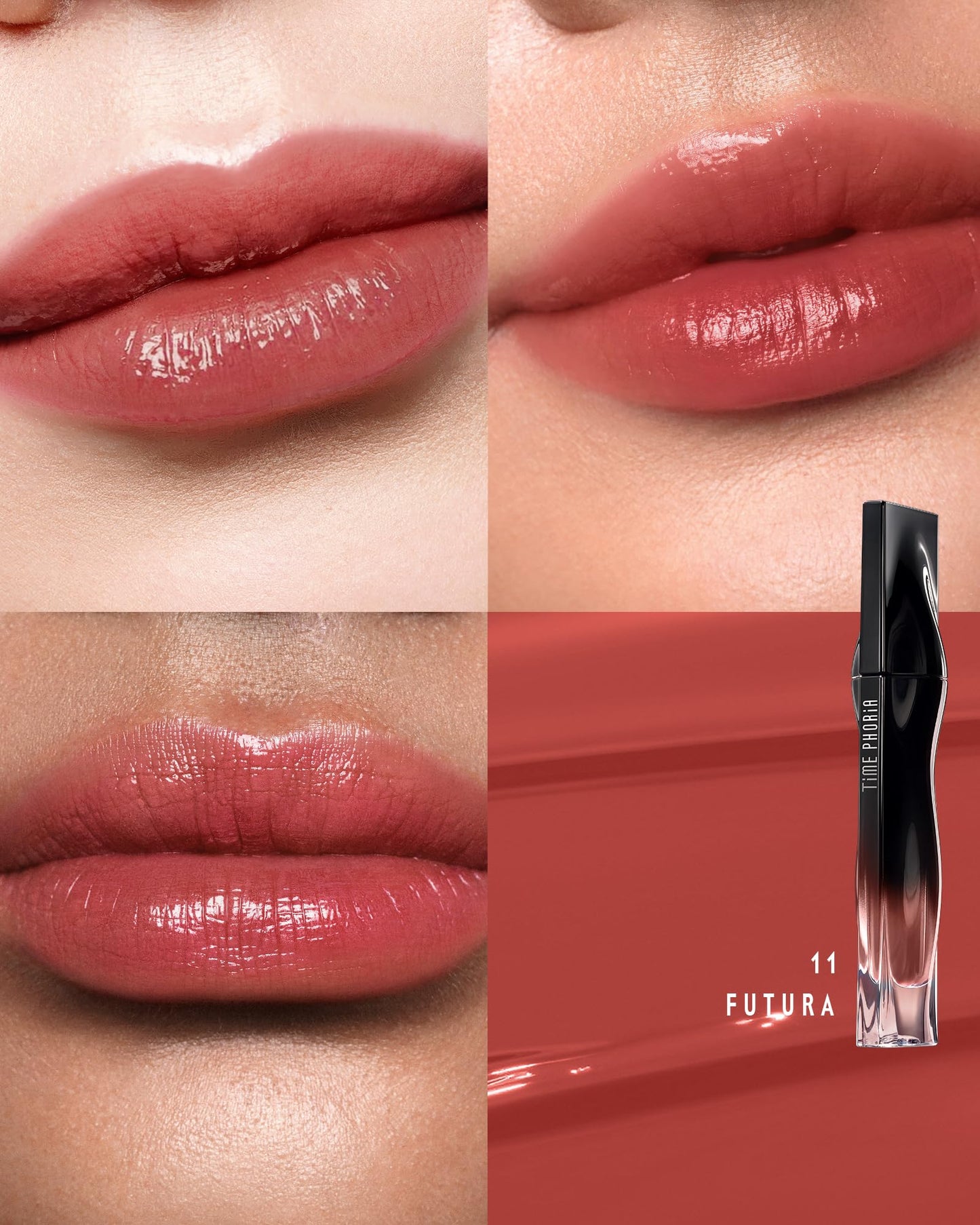 TIMEPHORIA Stellar Dust Lip Stain 11 Futura, Transfer-Proof &Smudgeproof Lip Gloss, Rose Brown Tinted Glossy Finish, High-Pigment Vibrant Color Beauty and Personal Care TIMEPHORIA