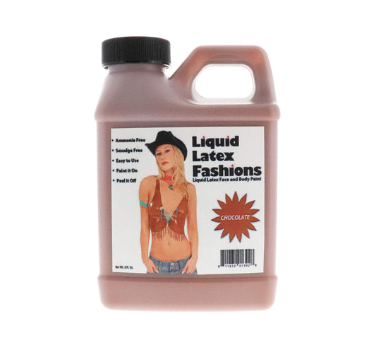 Chocolate 8 Oz - Liquid Latex Body Paint, Ammonia Free No Odor, Easy On and Off, Cosplay Makeup, Creates Professional Monster, Zombie Arts Beauty & Personal Care Liquid Latex Fashions